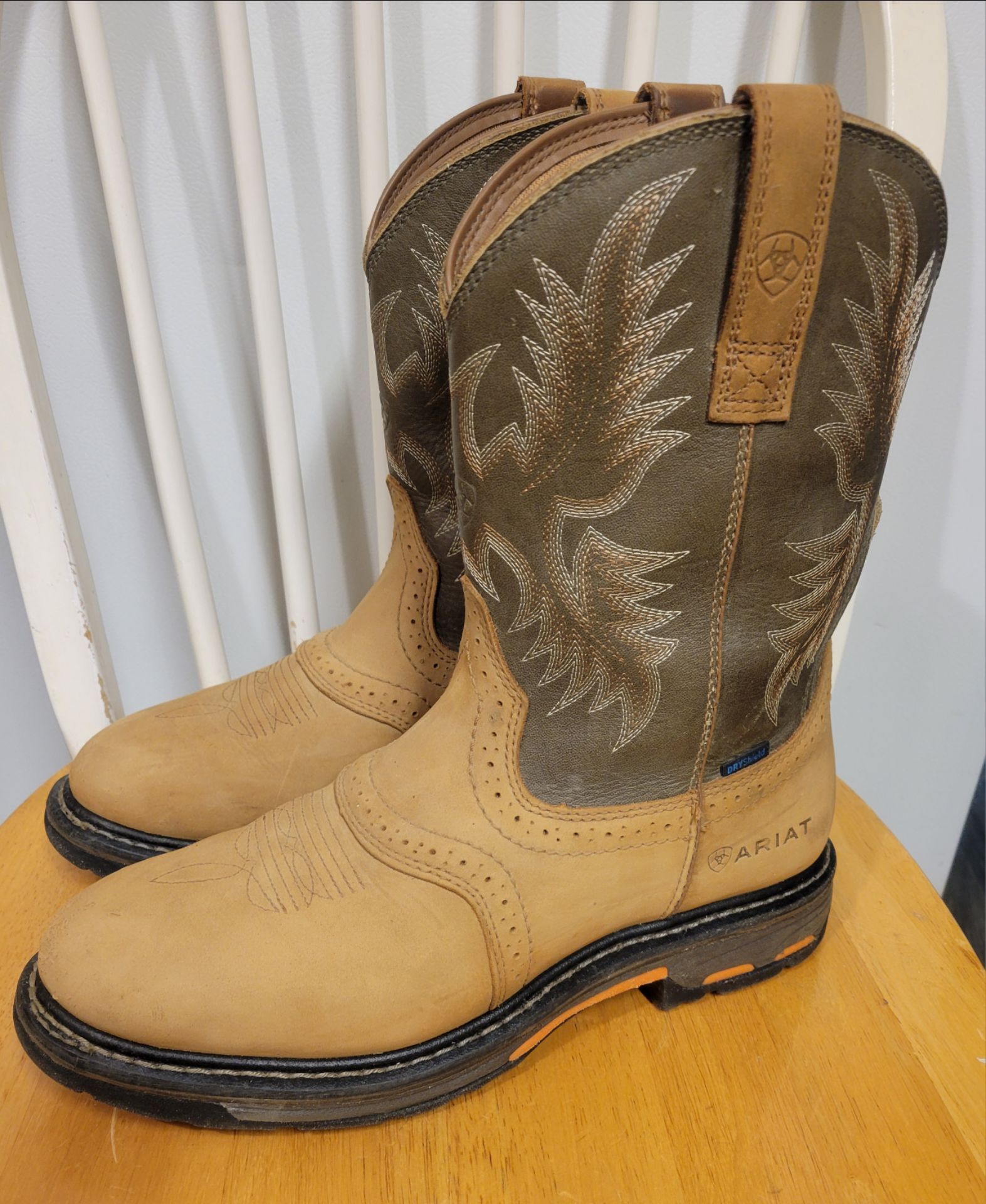 ARIAT WORK, MEN'S 10 INCH WORKHOG, SOFT TOE WHEAT BOOTS 10 EE - photo 2