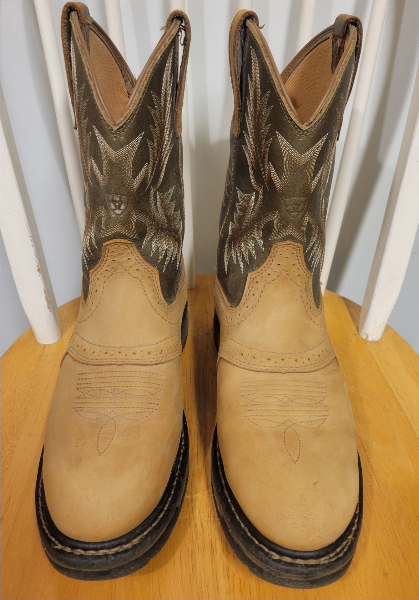 ARIAT WORK, MEN'S 10 INCH WORKHOG, SOFT TOE WHEAT BOOTS 10 EE - photo 3
