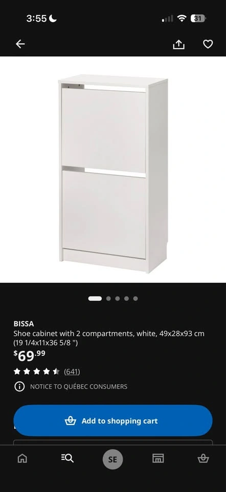 Two IKEA Shoe Cabinets - photo 4