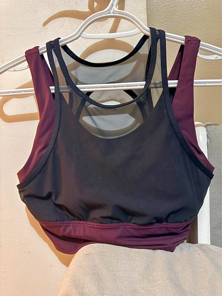 Maroon/Black Lululemon Sports Bra