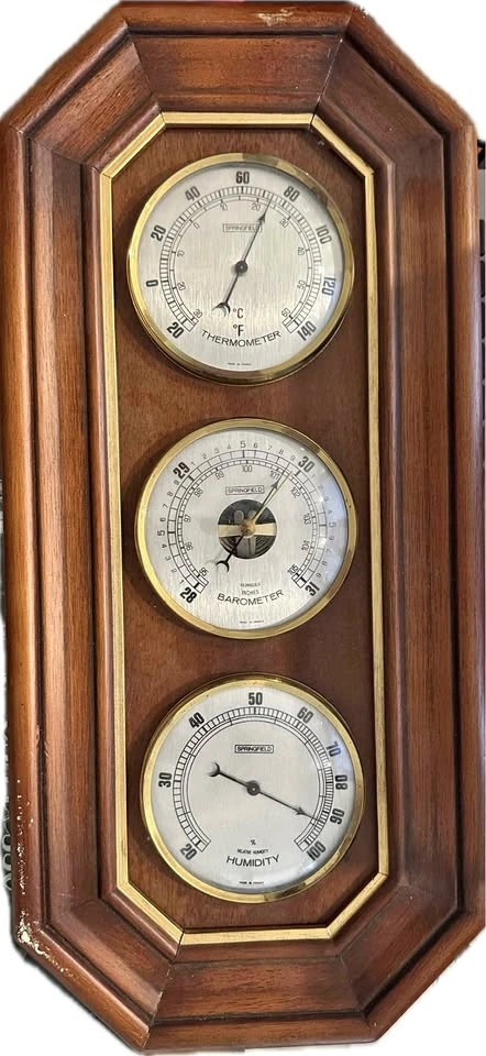 Walnut 3-in-1 Weather Station - Vintage Moving Sale