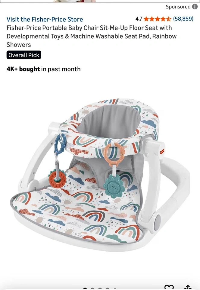 Fisher-Price Portable Baby Sit-Me-Up Floor Seat