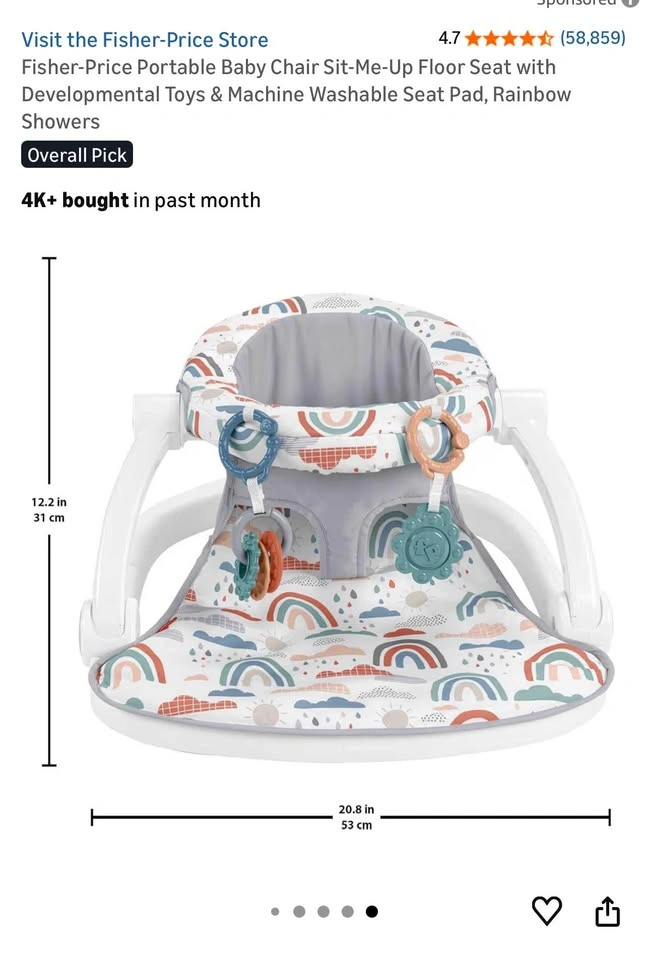 Fisher-Price Portable Baby Sit-Me-Up Floor Seat - photo 2