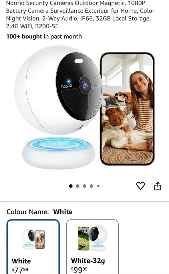 Noorio wireless baby and home security camera
