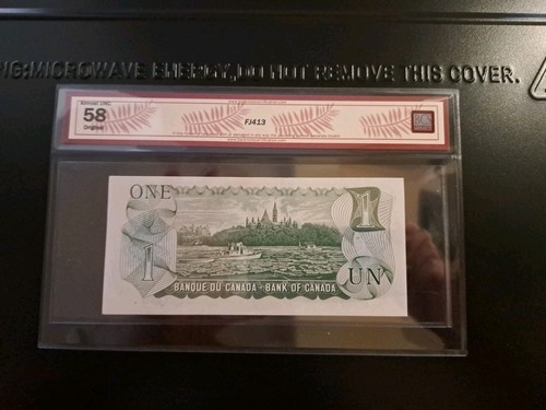 1973 Bank Of Canada $1, 4-Digit Radar Note, AMY 7459547, BCS 58 - photo 5