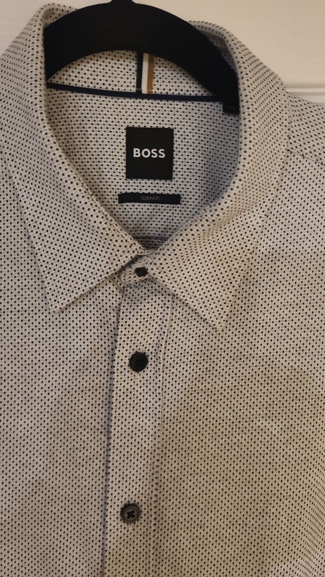 Hugo Boss Gray Cotton Collared Long Sleeves Button-Up Shirt XL
