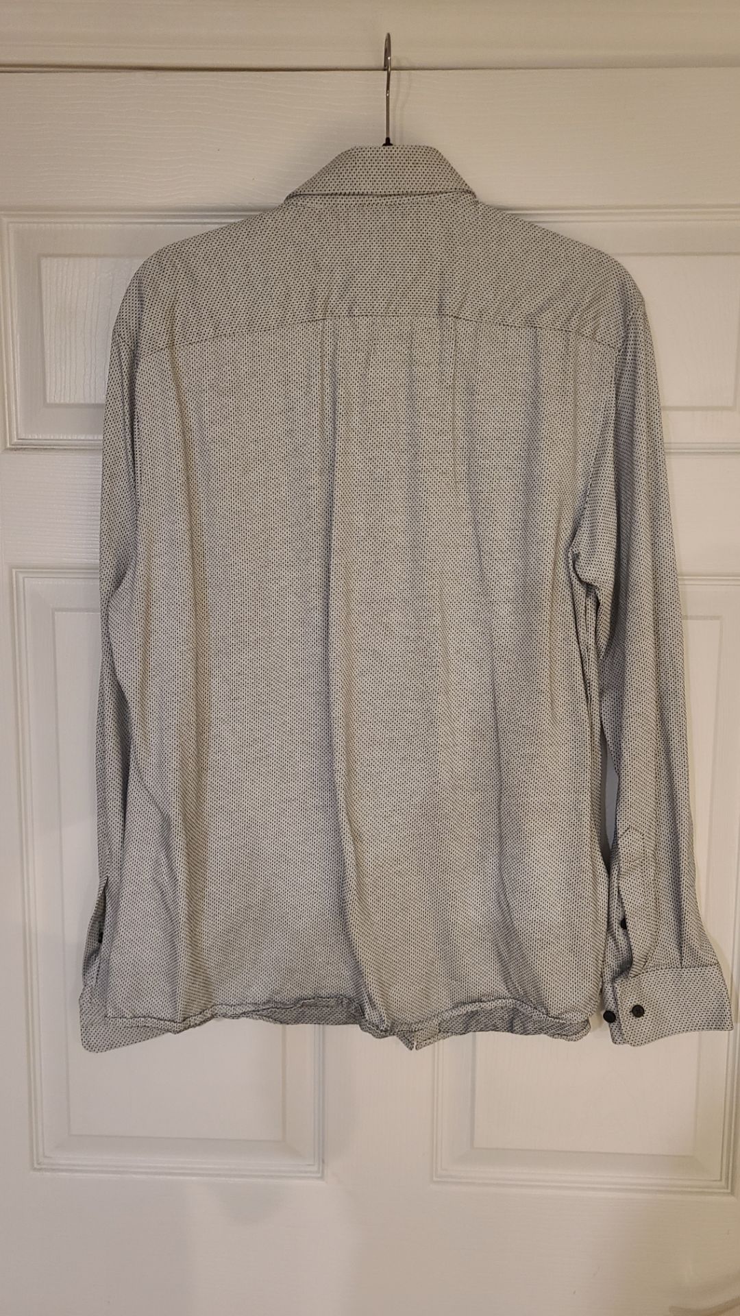 Hugo Boss Gray Cotton Collared Long Sleeves Button-Up Shirt XL - photo 5