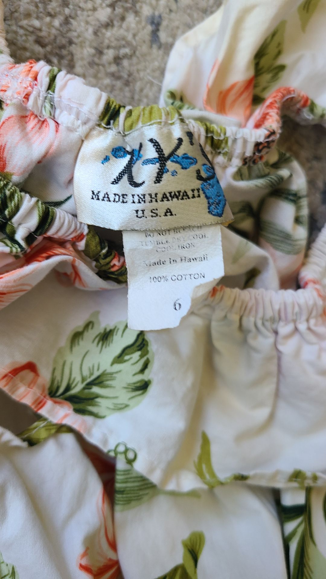 Girls Hawaiian Floral Dress Size 6 Made in Hawaii USA Cotton - photo 3