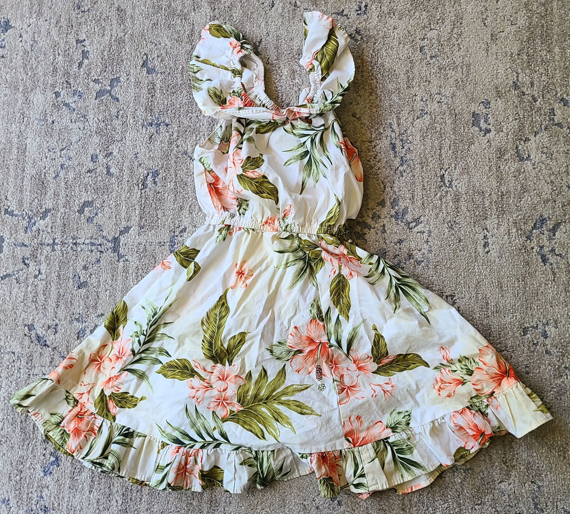 Girls Hawaiian Floral Dress Size 6 Made in Hawaii USA Cotton - photo 4