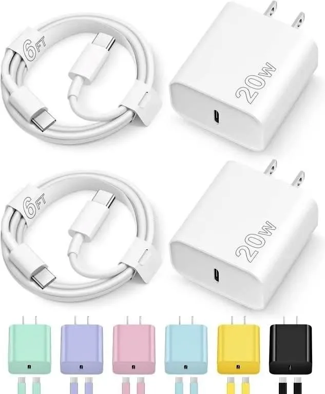 2 X USB C Charger Block iPhone 16 -17 Chargers - Brand New thumbnail