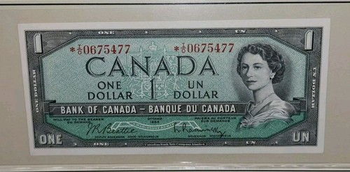 1954 Bank of Canada $1 *I/O Replacement Note Beattie/Rasminsky