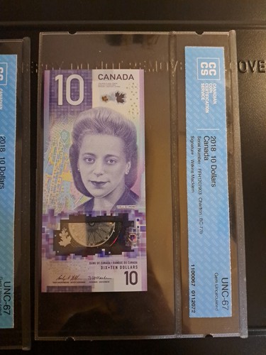 2018 Bank Of Canada $10 X 2, Consecutive Polymer Notes - photo 3