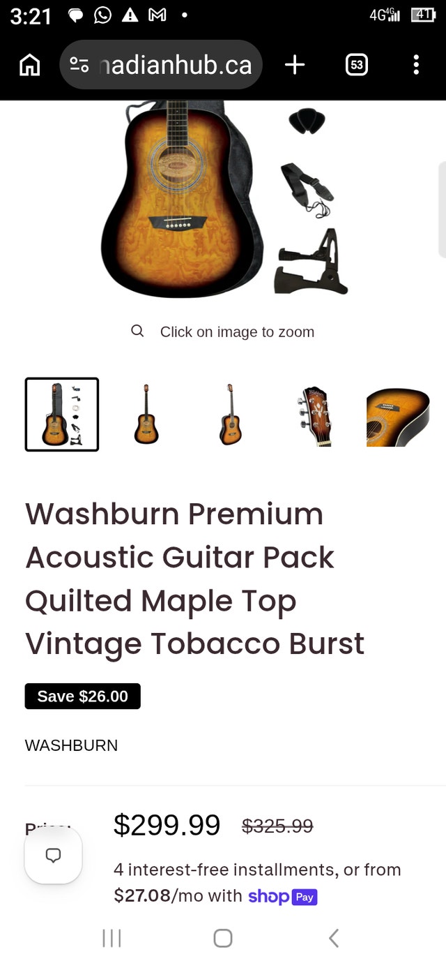 Washburn Premium Acoustic Guitar Pack
