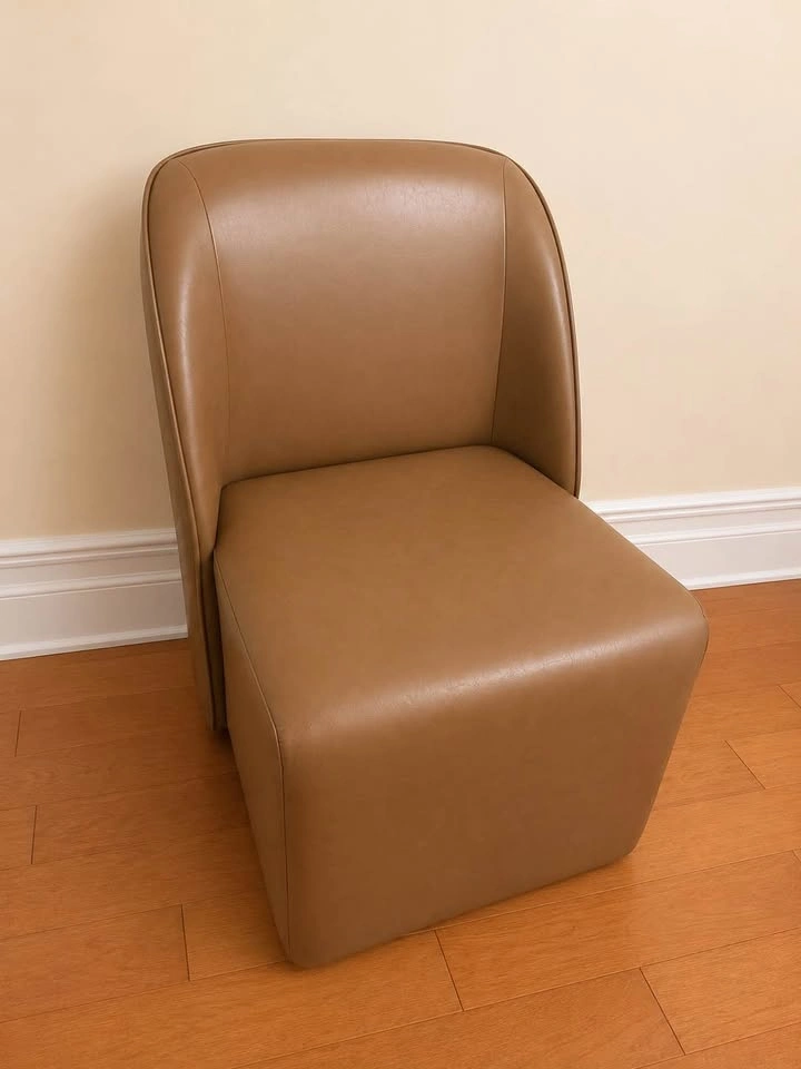 Modern Faux Leather Accent Chairs – Set of 2 – Excellent Conditi - photo 2