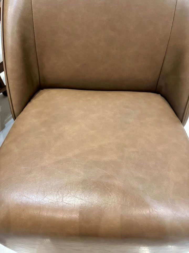 Modern Faux Leather Accent Chairs – Set of 2 – Excellent Conditi - photo 3