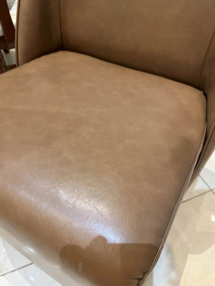 Modern Faux Leather Accent Chairs – Set of 2 – Excellent Conditi - photo 5