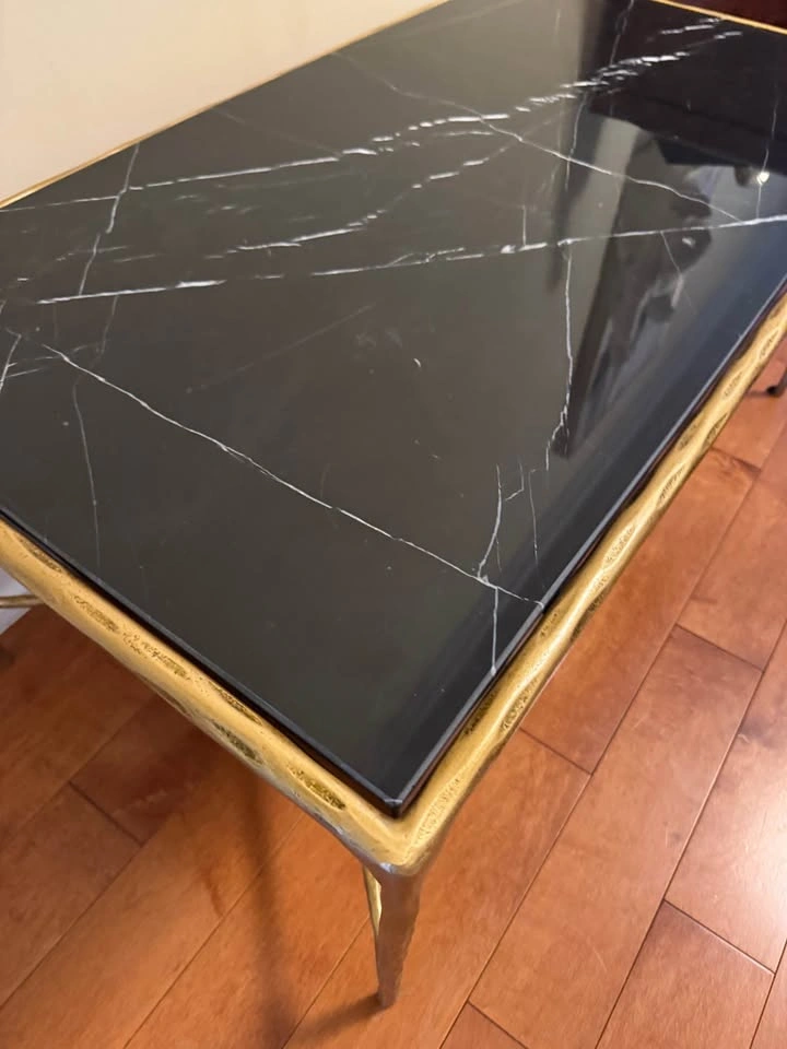 Safavieh Couture Black Marble and Gold Coffee Table - photo 3