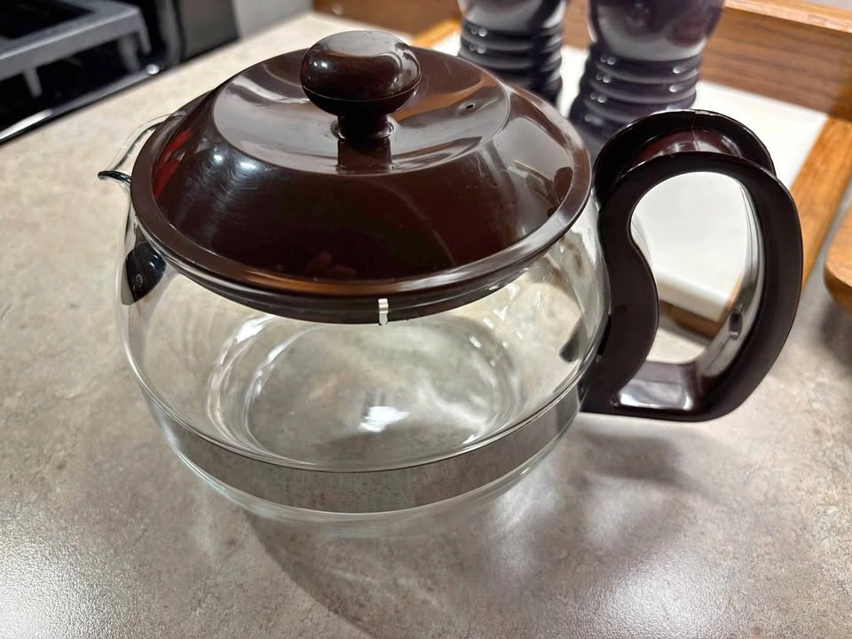 Vintage 1970’s Pyrex France Glass Teapot - Retro Brown