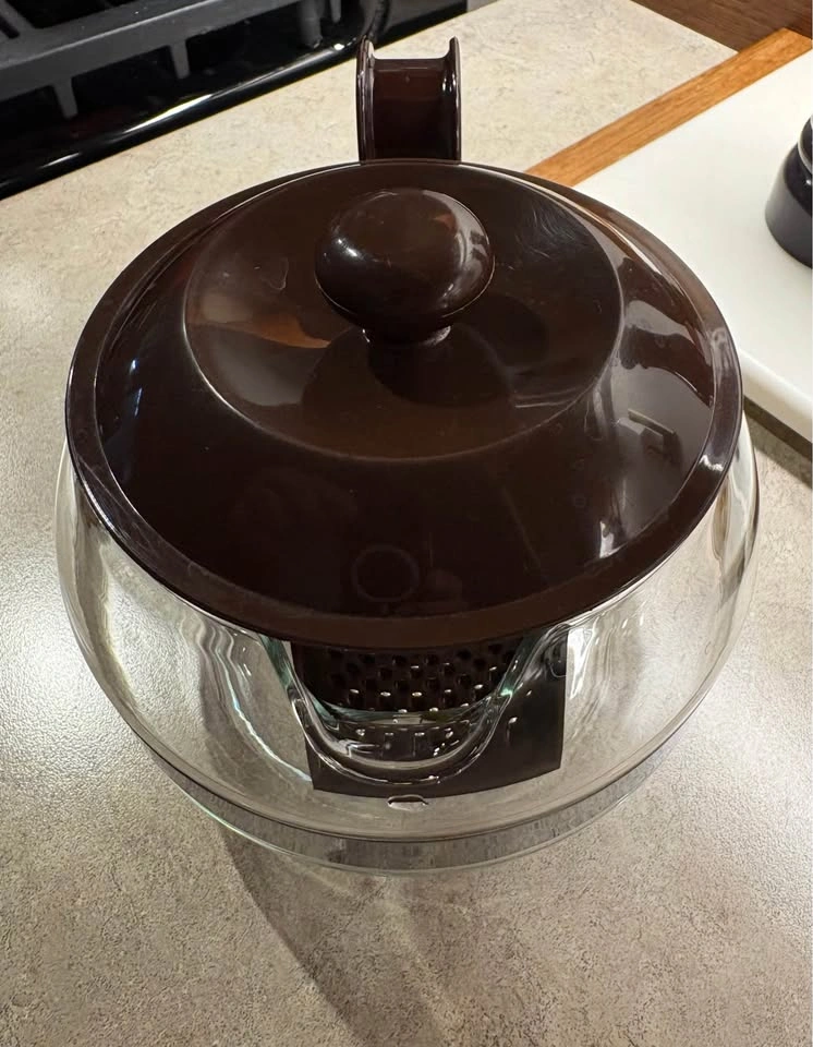 Vintage 1970’s Pyrex France Glass Teapot - Retro Brown - photo 3
