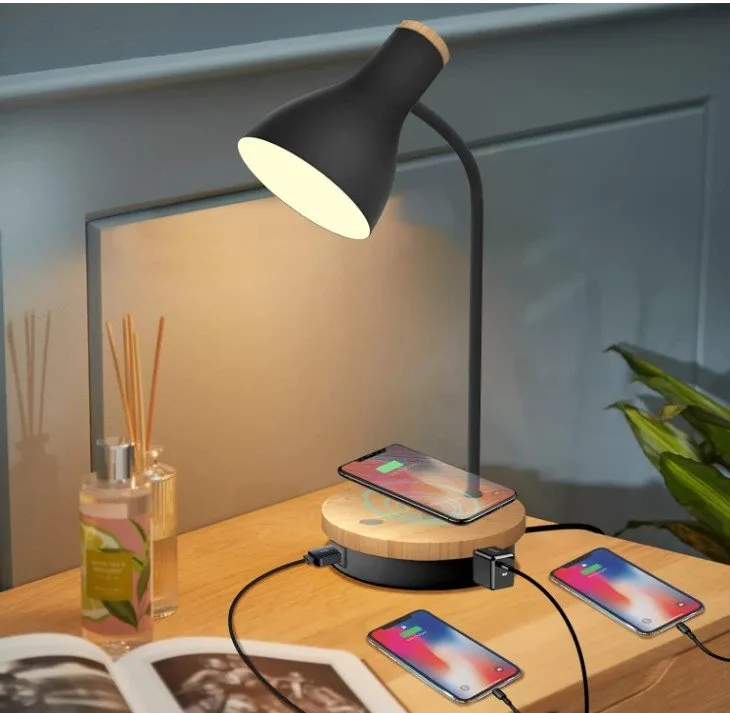 Metal Desk Lamp Wireless Charging Table Lamp - Brand New image indicator(3)