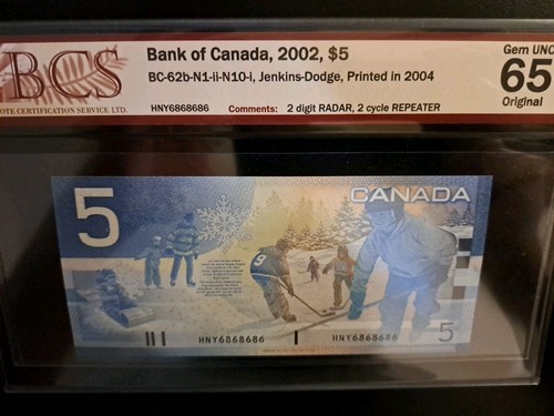 2002 Bank of Canada $5 2-Digit 2-Cycle Repeater 6868686 - photo 3