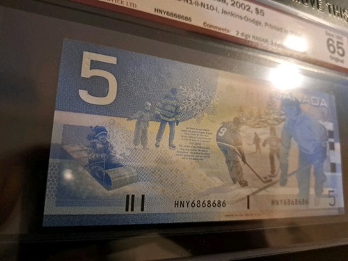 2002 Bank of Canada $5 2-Digit 2-Cycle Repeater 6868686 - photo 4
