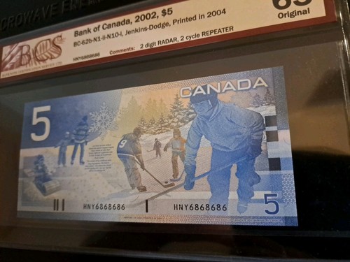 2002 Bank of Canada $5 2-Digit 2-Cycle Repeater 6868686 - photo 5