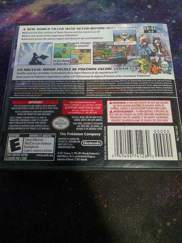 Nintendo Pokemon White Version Case and Manual - photo 2