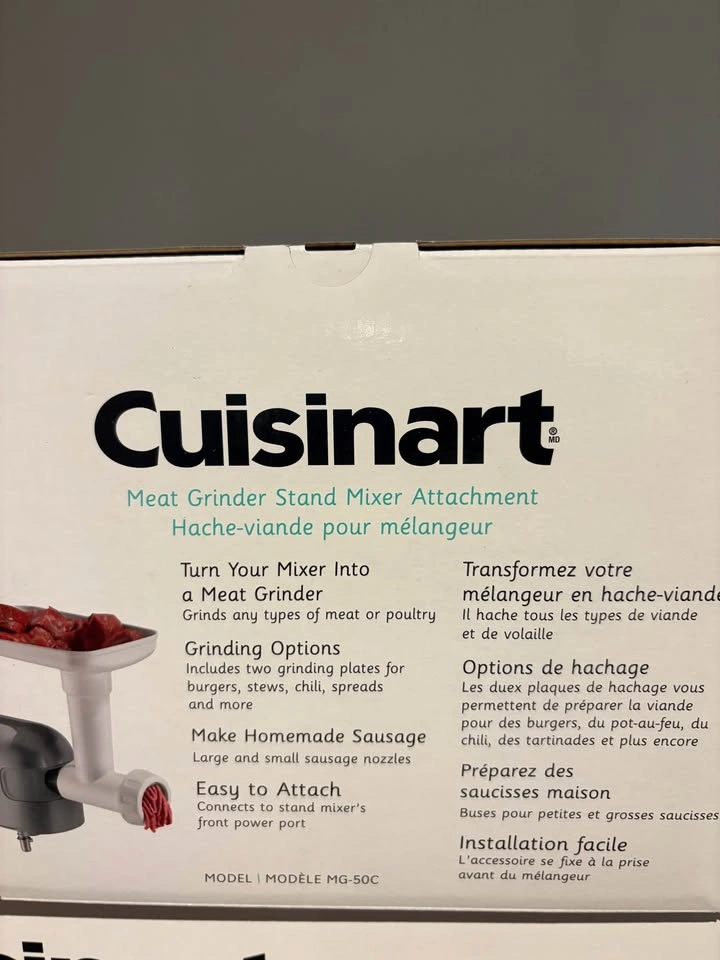 Cuisinart Meat Grinder Stand Mixer Attachment MG-50C - photo 3