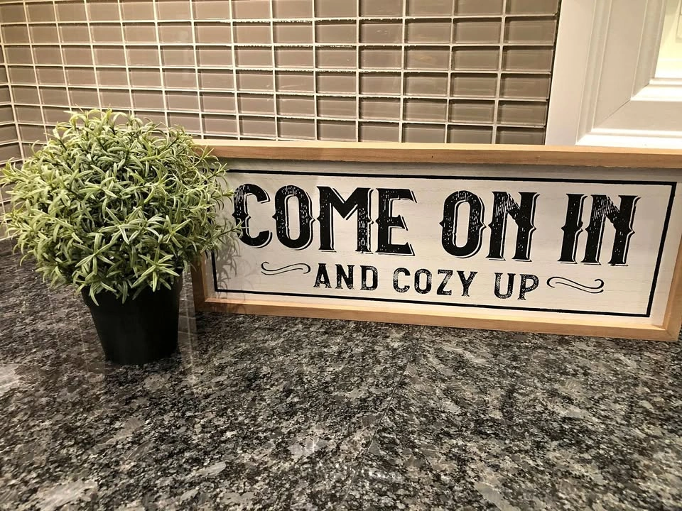Double Sided Wooden Sign