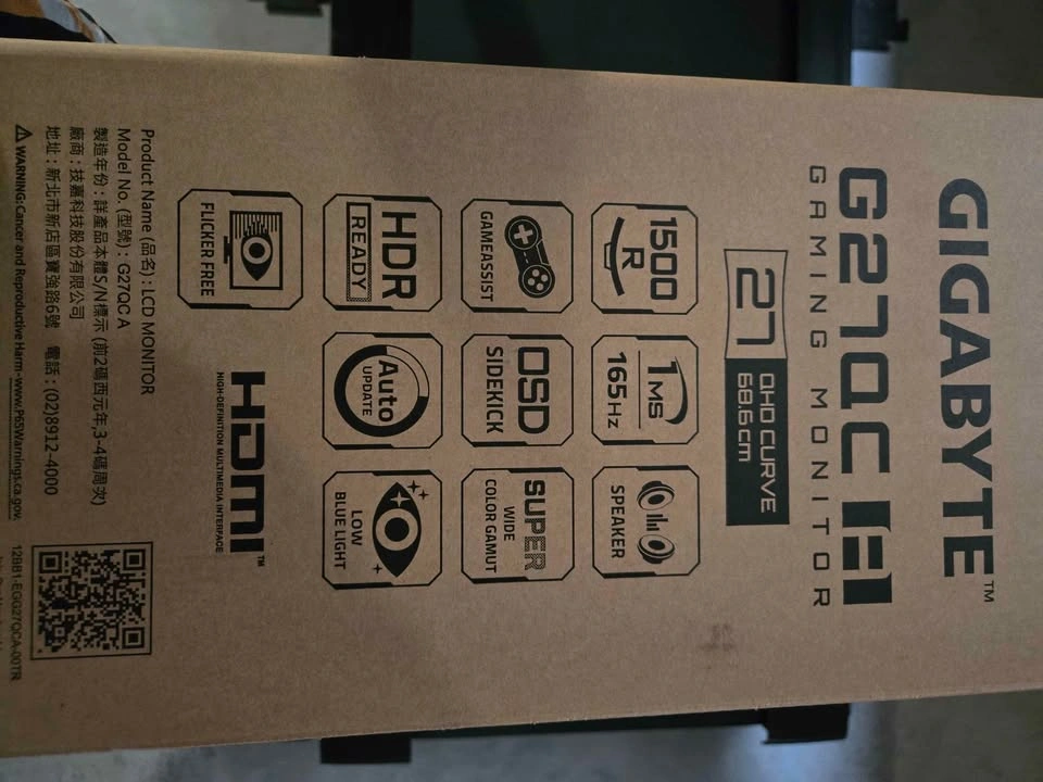 GIGABYTE G27QC A 27" CURVED GAMING MONITOR - photo 2
