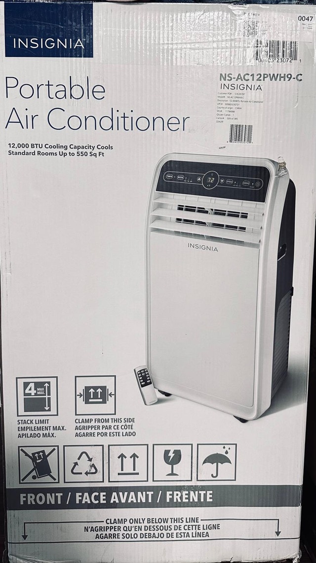Insignia Portable Air Conditioner-12000 BTU (550 sq ft)