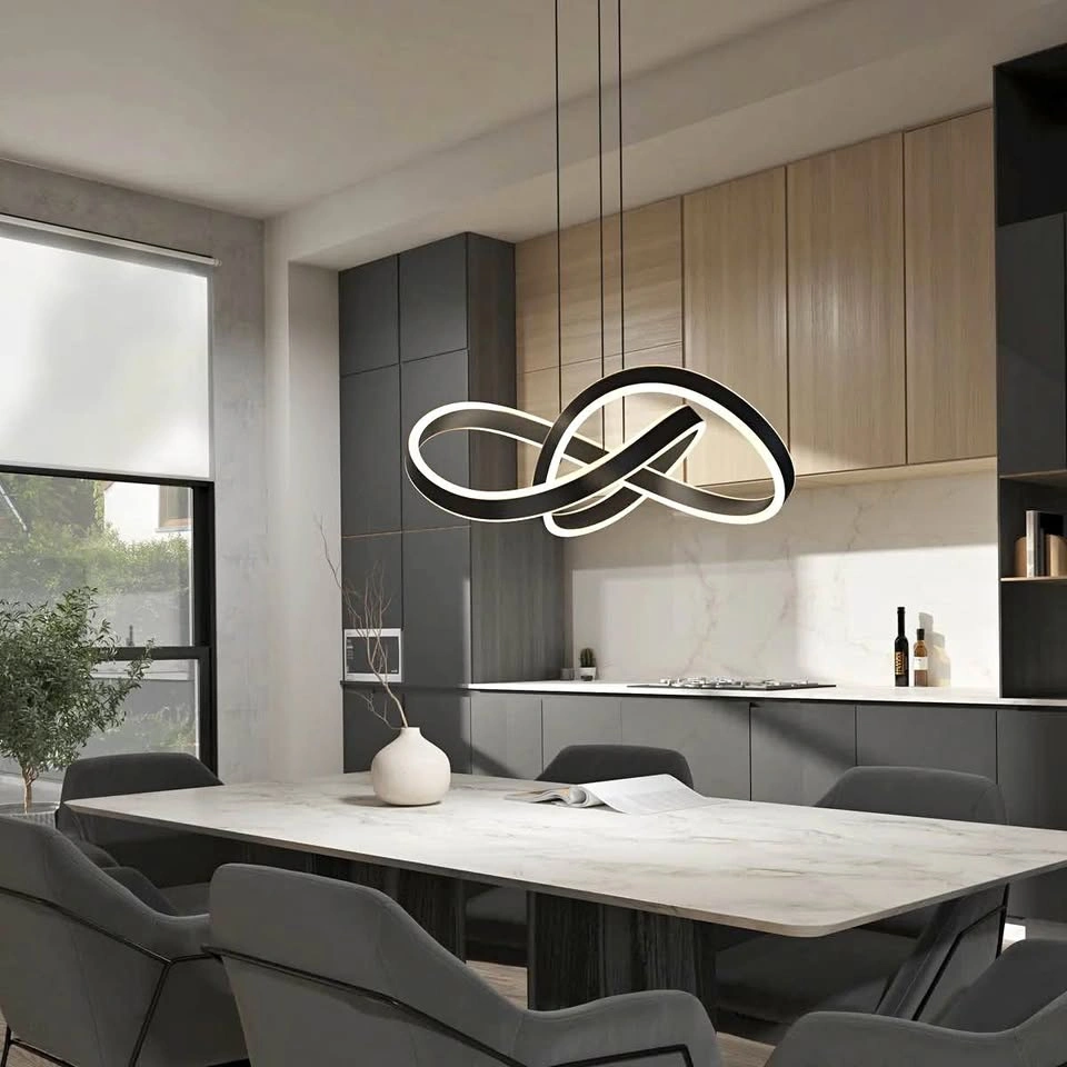 Artika Modern LED Pendant Chandelier – Matte Black | Brand New