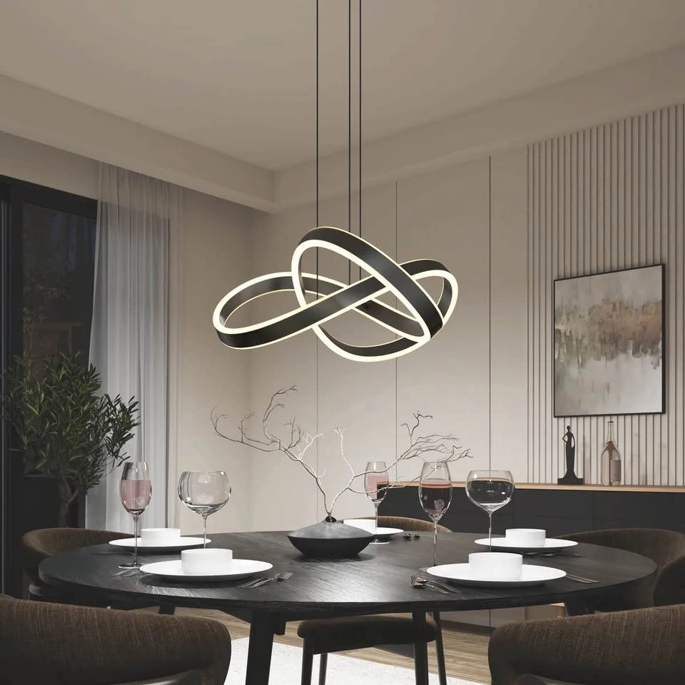 Artika Modern LED Pendant Chandelier – Matte Black | Brand New - photo 4