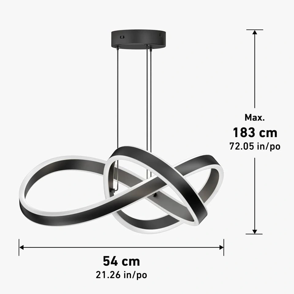 Artika Modern LED Pendant Chandelier – Matte Black | Brand New - photo 5