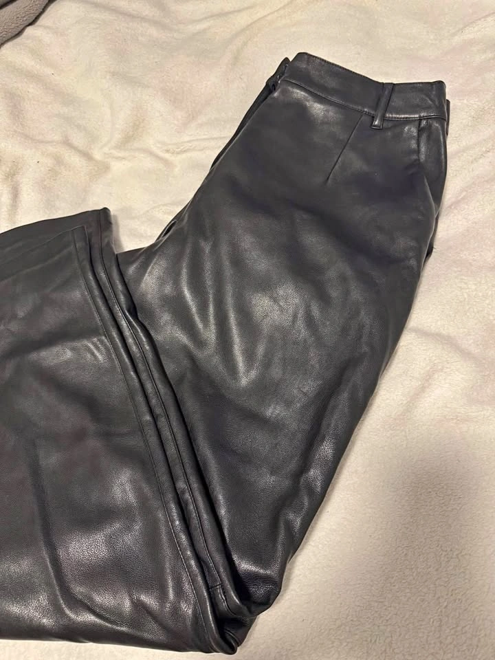 Leather dress pants