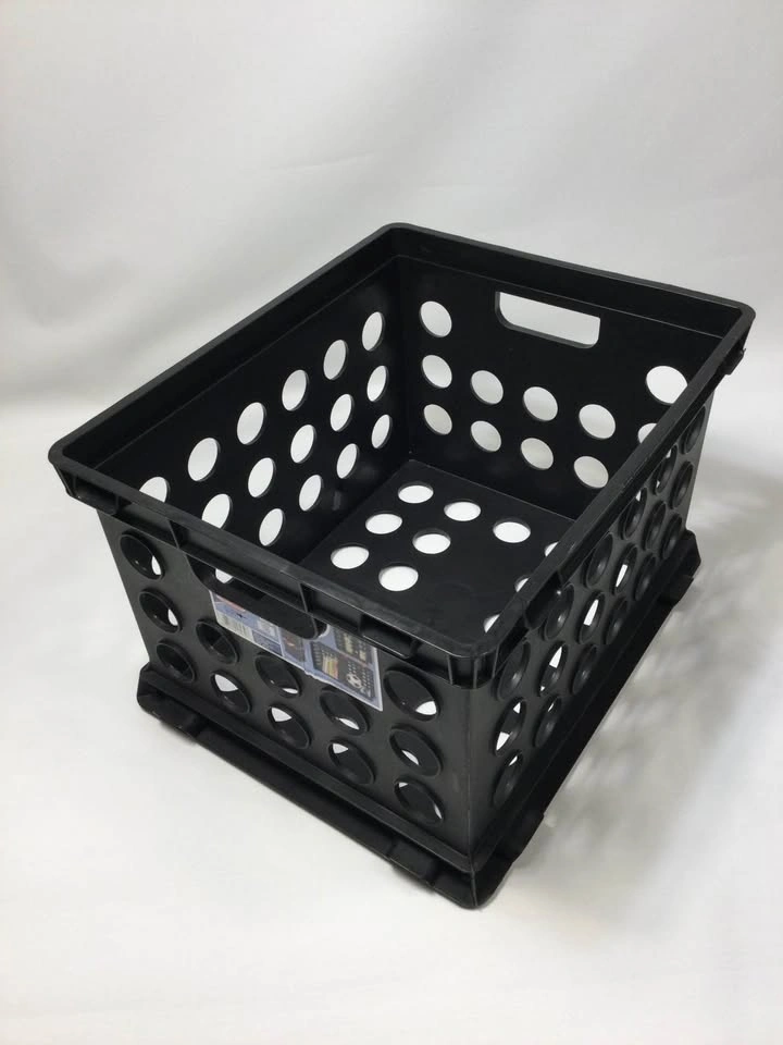 Storage Silver Metal Basket / Plastic Black Crate, $5 each - photo 3