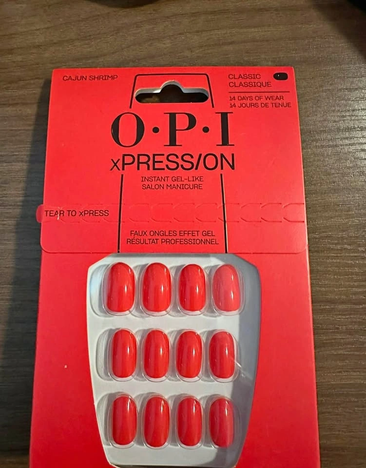 OPI xPRESS on nails shade Cajun shrimp