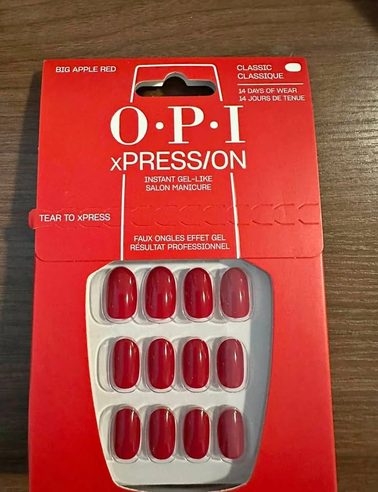 OPI xPRESS on nails shade big apple red
