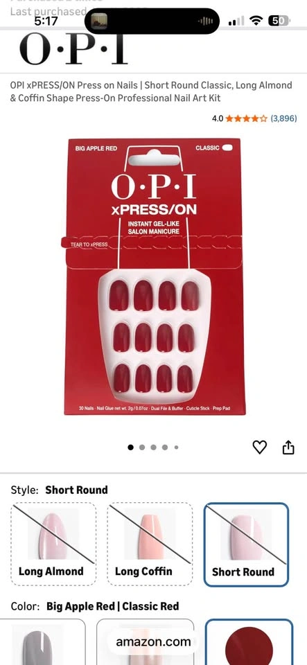 OPI xPRESS on nails shade big apple red - photo 2