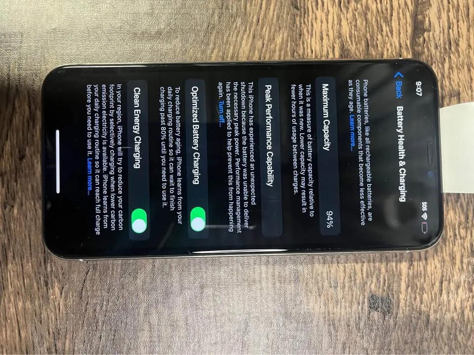 Apple iPhone X 256GB Unlocked 94% Battery image indicator(4)