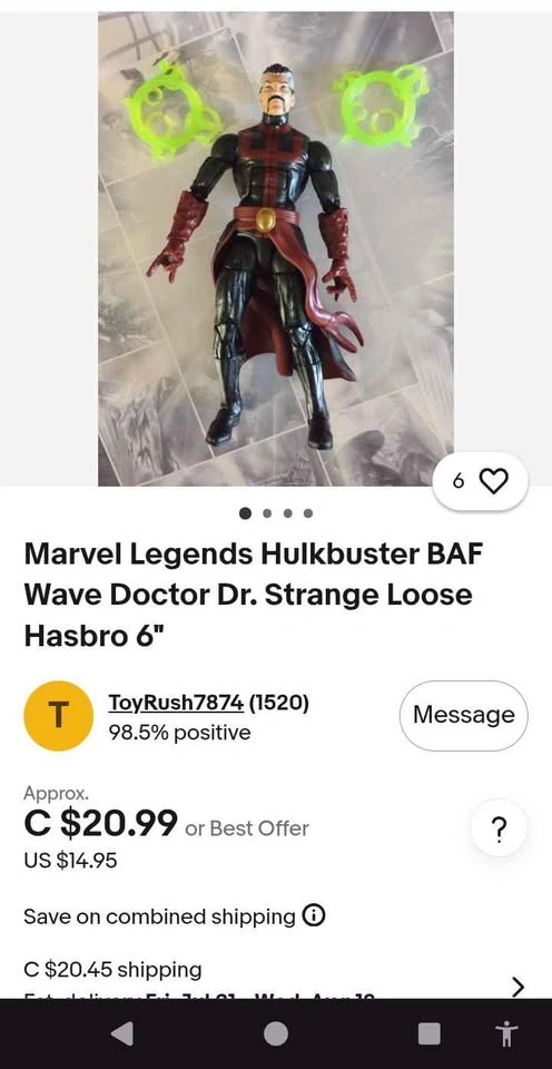 Marvel Legends Doctor Strange 6" Action Figure (Hulkbuster Wave) - photo 5