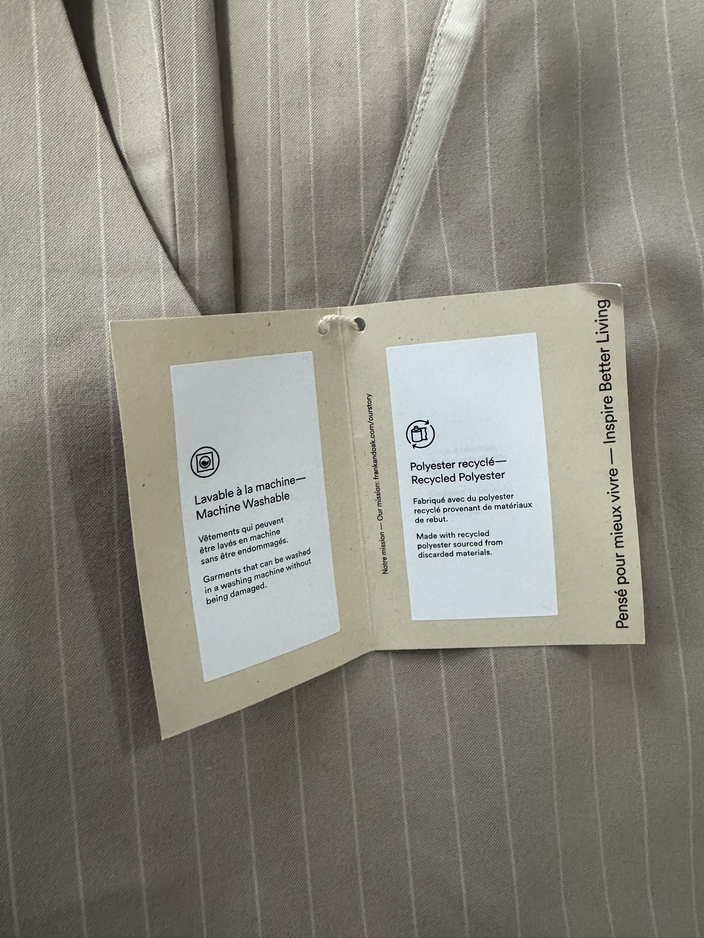 The Pinstriped Pinafore Dress in Oxford Tan (small) - photo 3