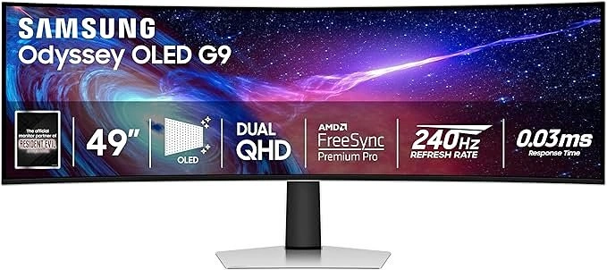 SAMSUNG 49 inch Odyssey G9 DQHD OLED Gaming Monitor