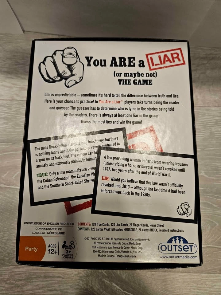 You Are A Liar! Card Game - photo 2