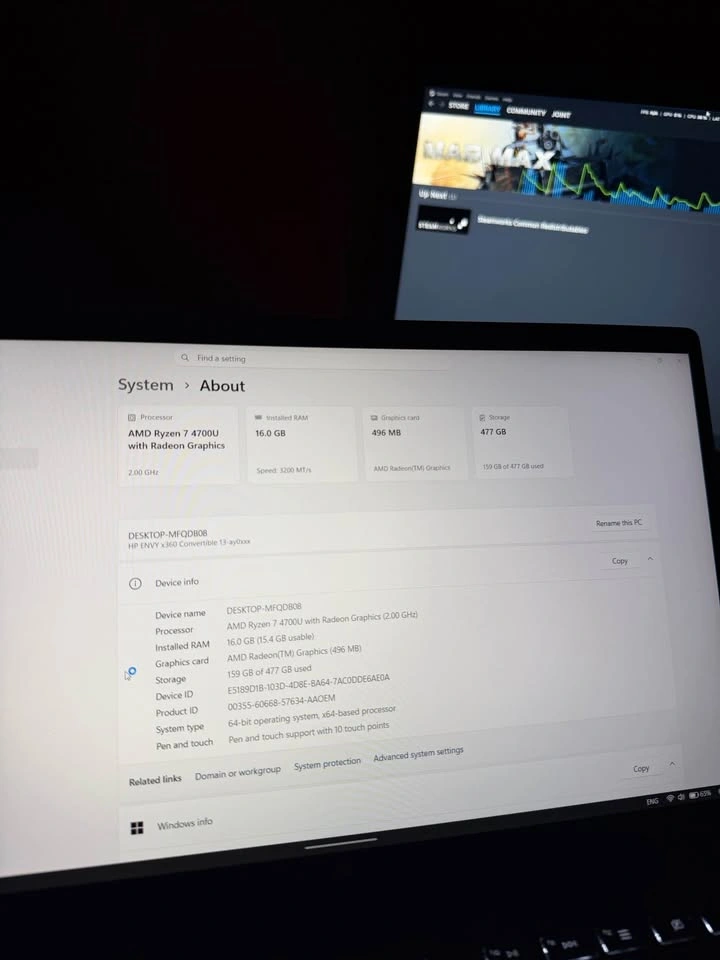 HP Envy x360 13" Touch 2-in-1 Laptop - Ryzen 7 / 16GB / 512GB - photo 2