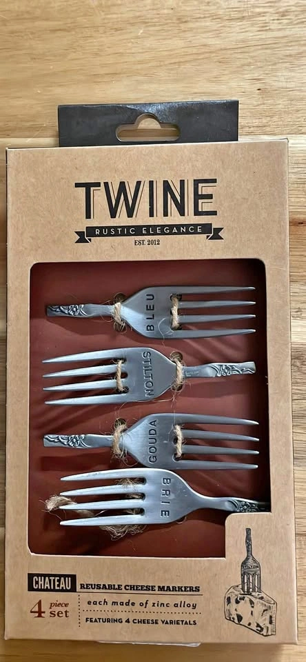 REUSABLE RUSTIC 4 PIECE CHEESE MARKER SET