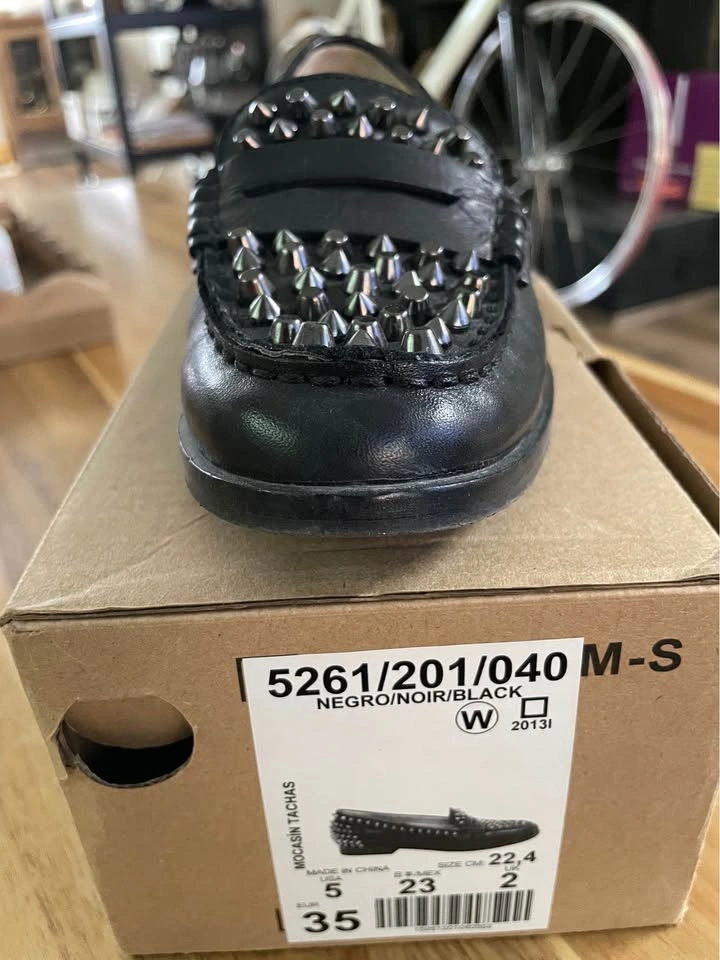 Zara Women Black Studded Loafers/Moccasins - photo 2