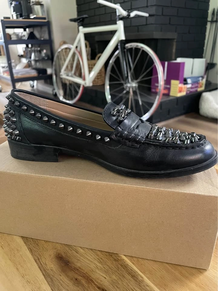 Zara Women Black Studded Loafers/Moccasins - photo 5