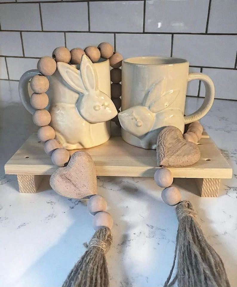 KISSING BUNNY MUGS SET OF 2 - photo 2